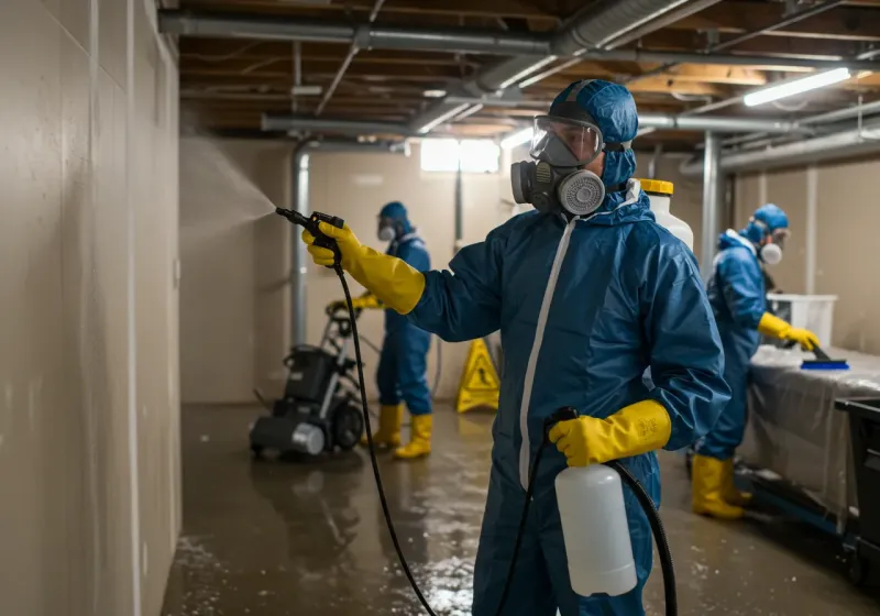 Basement Sanitization and Antimicrobial Treatment process in Brownsboro, TX