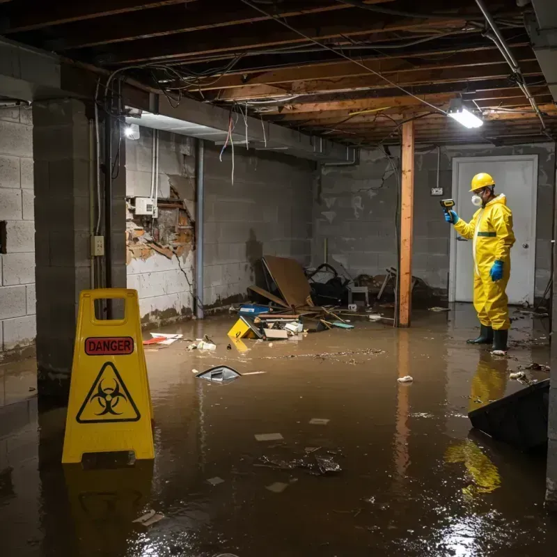 Flooded Basement Electrical Hazard in Brownsboro, TX Property